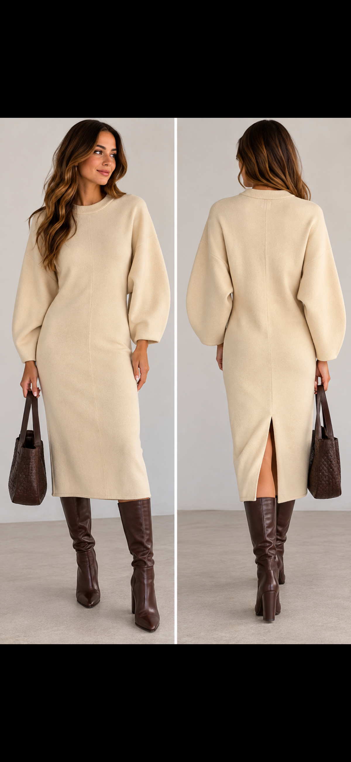 H&M Knit Midi Dress XS